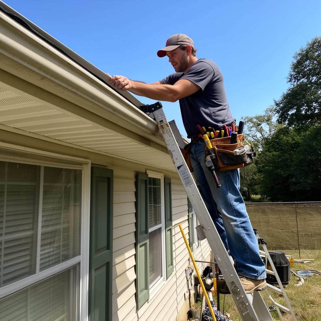 Pro gutter install