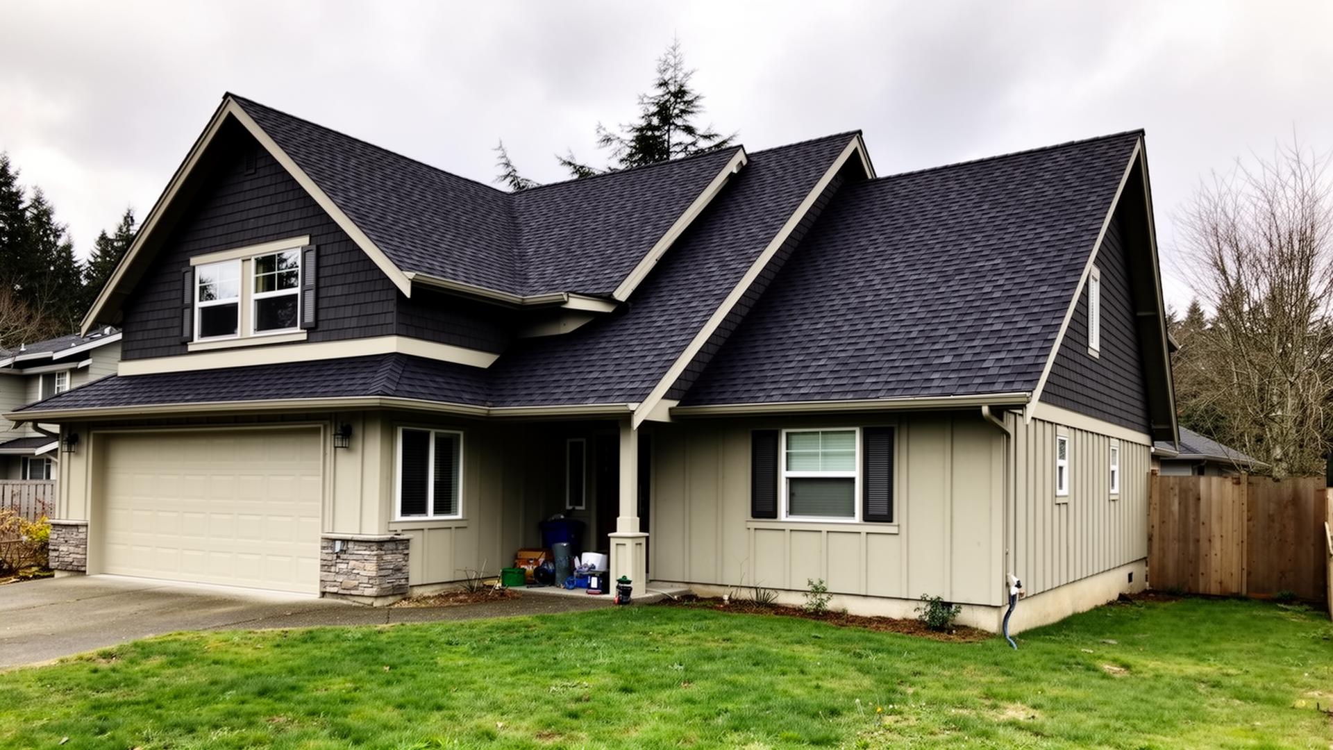 Recently completed Summit Roofing project — new architectural shingle roof